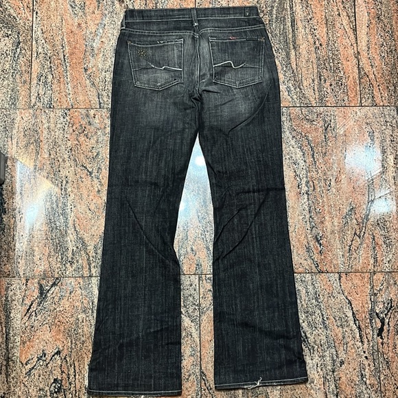 7 for all mankind jeans woman’s sz 29 the great china wall black denim - Picture 3 of 8